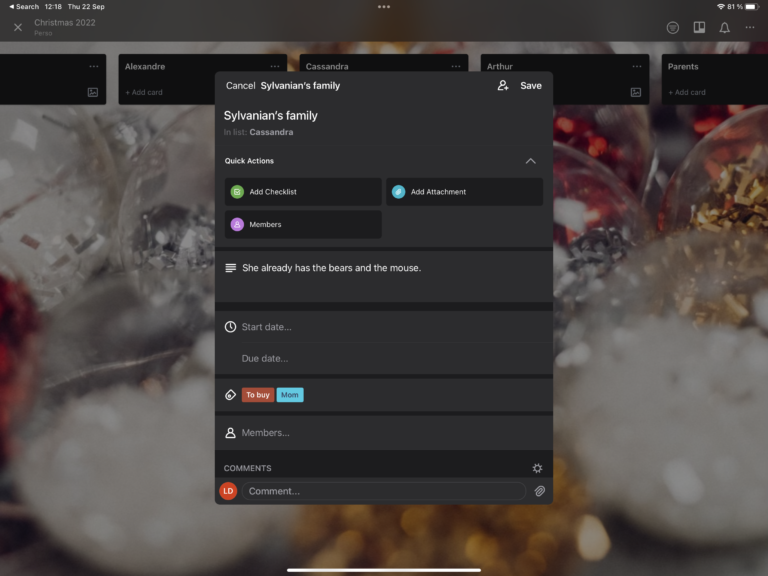 How I use Trello for my Christmas gifts planning