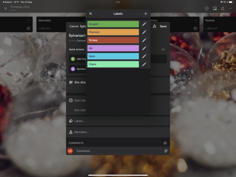 How I use Trello for my Christmas gifts planning