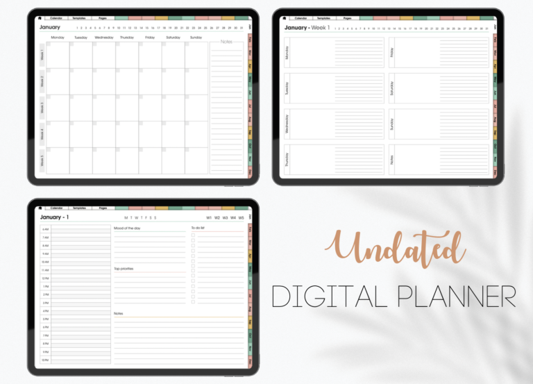 Undated Digital planner